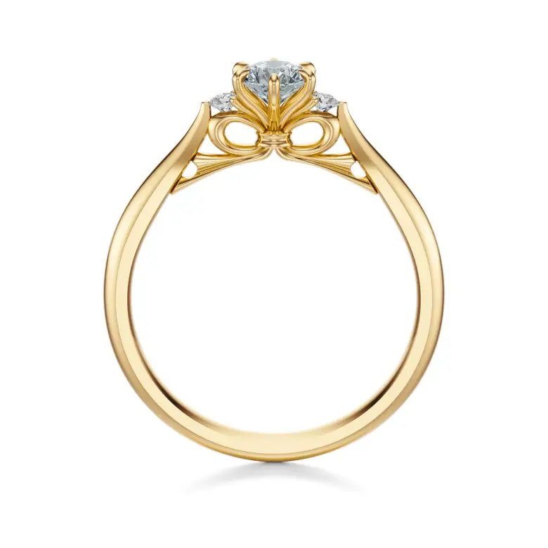 Pierścionek złoty z diamentami AJPZ_068